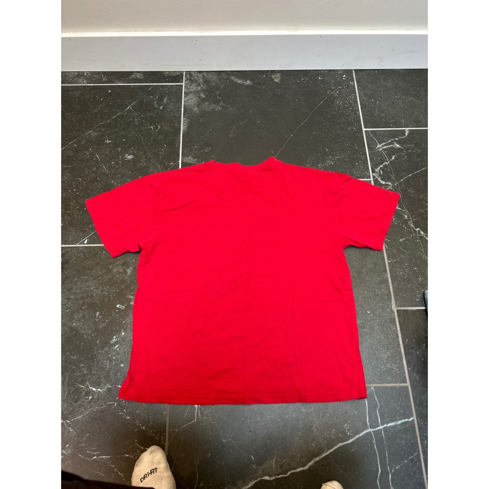 Structure Mens Vintage 90s Graphic T-Shirt Red XL Oval Logo Est 1989 Cotton Tee - Picture 2 of 3